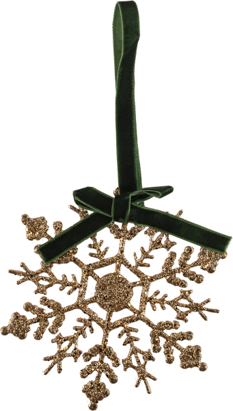 Изображение Елочное украшение 13см Мэджик Тайм золотая снежинка Феникс Презент , 1 шт