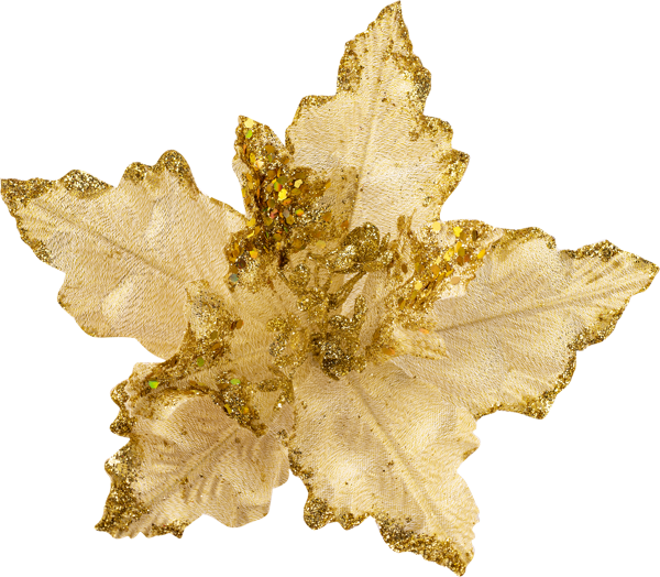 Изображение Цветок 25*17см на клипсе Мэджик Тайм ярко-золотой Феникс Презент , 1 шт