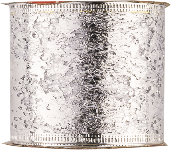 Изображение Лента 2,7м новогодняя Мэджик Тайм серебристая с узором Феникс Презент к/у, 1 шт