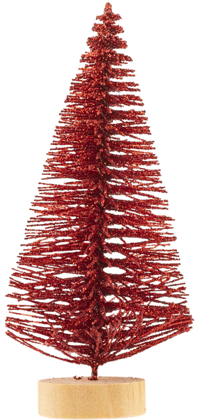 Изображение Елочка 12см на подставке Мэджик Тайм красная Феникс Презент , 1 шт