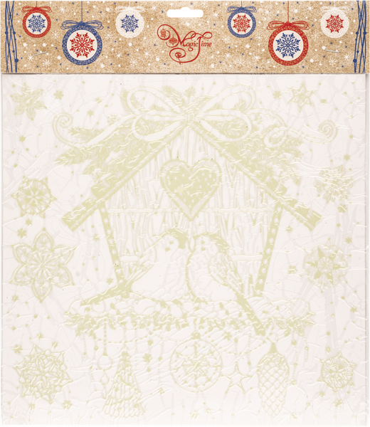 Изображение Наклейка 30*29см на окно Мэджик Тайм скворечник Феникс Презент м/у, 1 шт