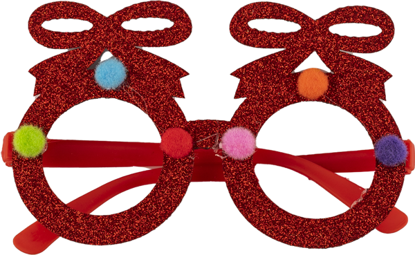 Изображение Очки карнавальные Мэджик Тайм красные банты Феникс Презент , 1 шт
