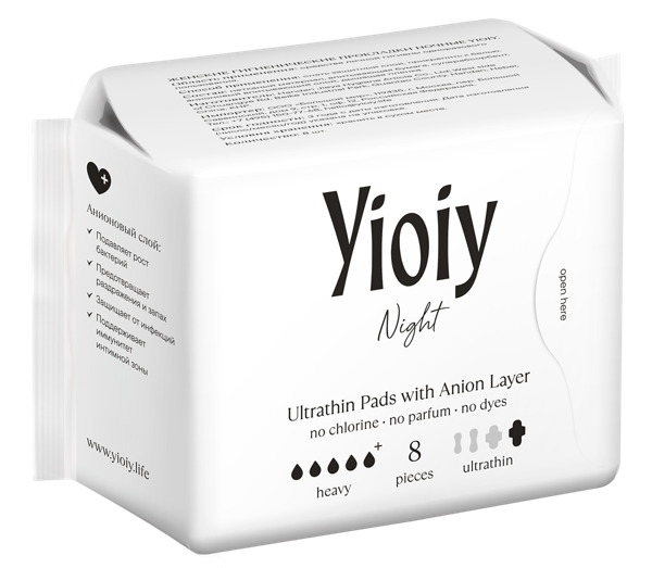 Изображение Прокладки ночные Йой ультратонкие Хандан Цзиея к/у, 8 шт