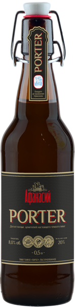 Изображение Пиво темное Лагер 8,0% н/ф Афанасий портер Афанасий с/б, 0,5 л