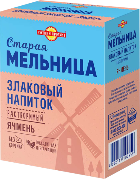Изображение Напиток растворимый Старая Мельница ячмень без кофеина Русский продукт кор, 100 г