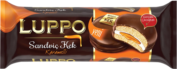 Изображение Кекс в молочном шоколаде Луппо карамель и маршмеллоу Шолен м/у, 182 г
