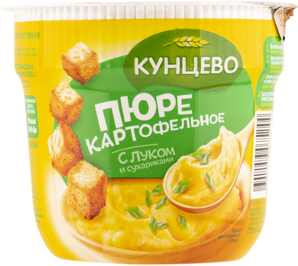 Изображение Пюре быстрого приготовления Кунцево с луком сухариками Милославский ПК к/у, 40 г
