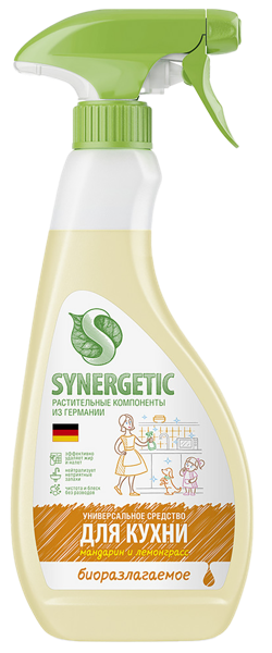 Изображение Средство для кухни Синергетик БИО мандарин лемонграсс Синергетик п/у, 500 мл