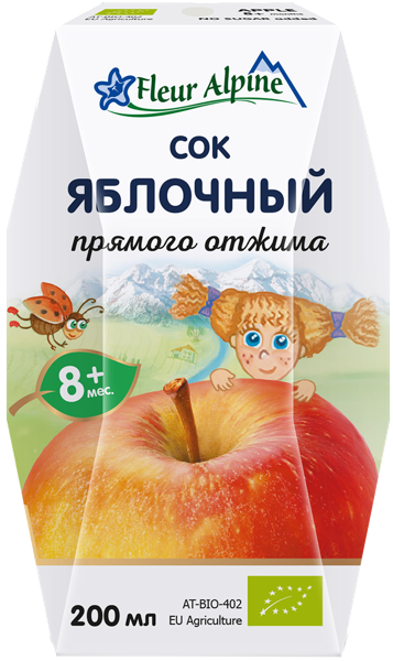 Изображение Сок с 8 мес Флер Альпин БИО яблоко Зейнризер Гетранк ГмбХ т/п, 200 мл