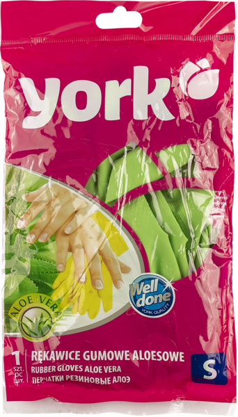 Изображение Перчатки латексные Йорк алоэ размер с Йорк м/у, 1 шт
