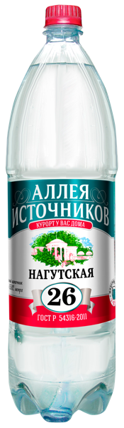 Изображение Мин вода лечебно-столовая Нагутская 26 Аква-Вайт п/б, 1,5 л