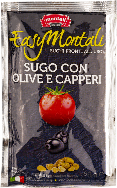 Изображение Соус томатный Изи Монтали из Эмилии с оливками каперсами Монтали м/у, 90 г