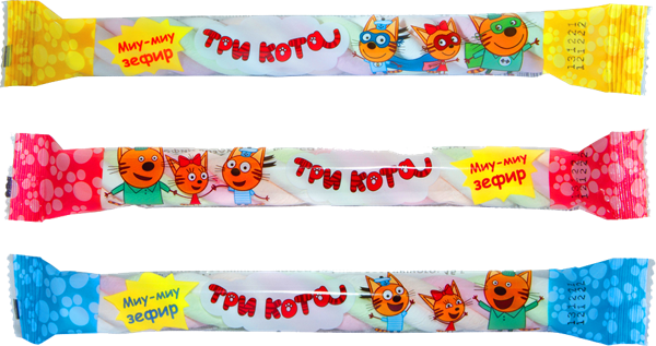 Изображение Зефир воздушный Три кота косичка Сладкая сказка м/у, 15 г