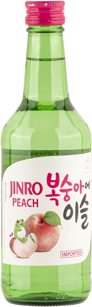 Изображение Спиртной напиток 13% Соджу джинро персик ХайтДжинро с/б, 0,36 л