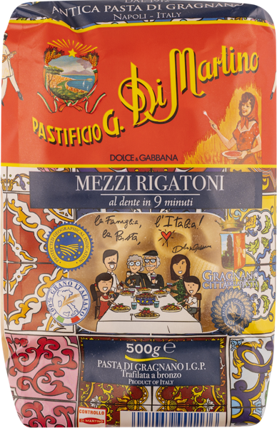 Изображение Макароны коллекция D&G Ди Мартино из Граньяно трубочки мецци ригатони Ди Мартино м/у, 500 г
