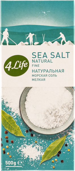 Изображение Соль морская 4Лайф мелкая Копэкер Агро кор, 500 г