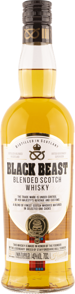 Изображение Виски купажированный Блек Бист 3 года Ладога с/б, 0,7 л