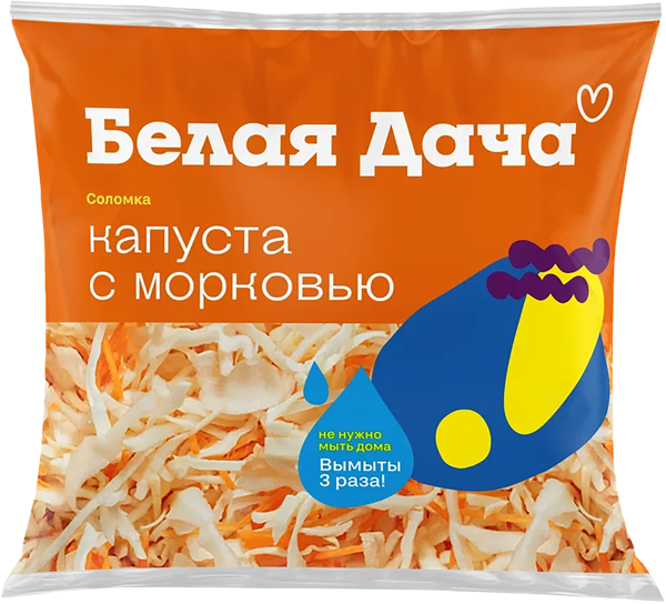Изображение Смесь овощная Белая дача капуста с морковью Белая дача АО м/у, 200 г
