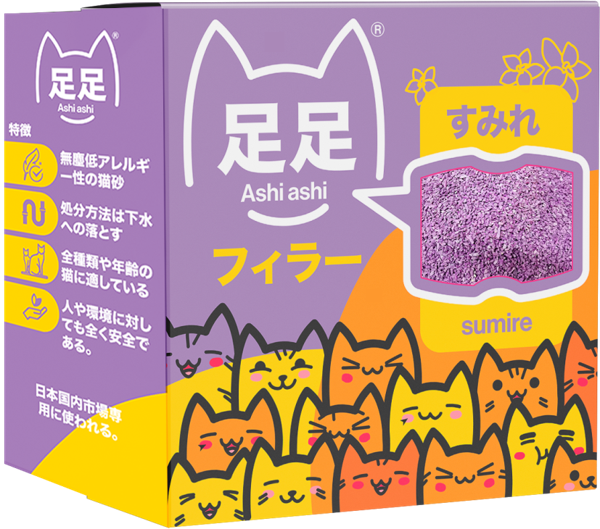 Изображение Наполнитель комкующийся Аши Аши сумире японская фиалка ОзПетПро к/у, 2,2 КГ