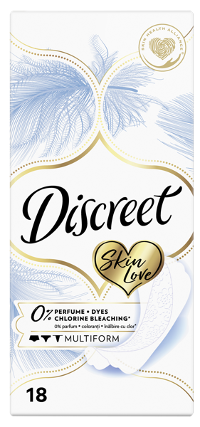 Изображение Прокладки ежедневные Дискрит скин лав мультиформ Проктер Энд Гэмбл к/у, 18 шт