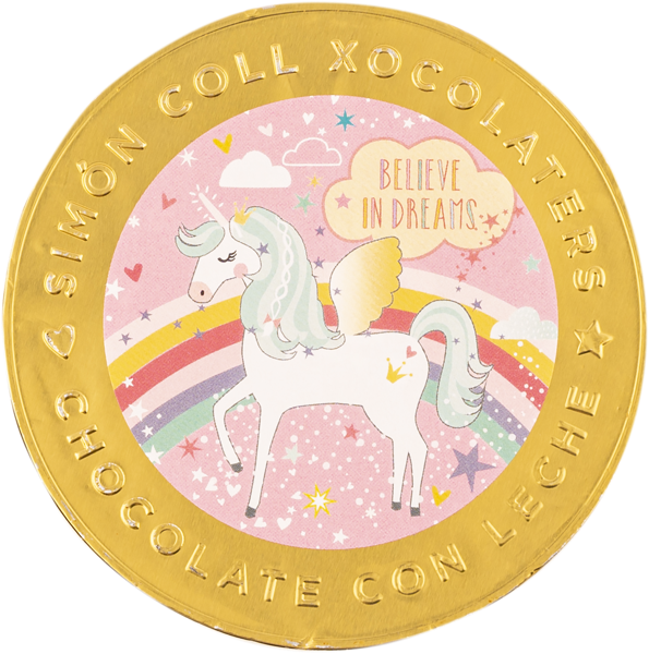 Изображение Шоколад молочный Саймон Колл медальон единорог Саймон Колл кор, 60 г