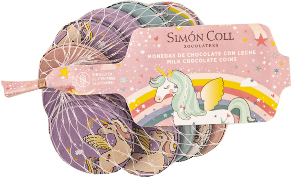 Изображение Шоколад молочный Саймон Колл монета единорог Саймон Колл кор, 53 г