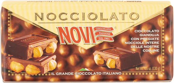 Изображение Шоколад молочный Нови паста Джандуйя с орехом Эла Дюфур кор, 130 г