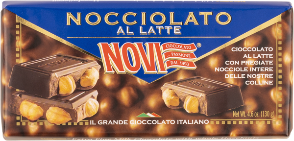 Изображение Шоколад молочный Нови цельный лесной орех Эла Дюфур кор, 130 г