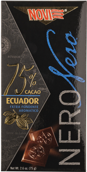 Изображение Шоколад горький 75% Нови неро эквадор Эла Дюфур кор, 75 г