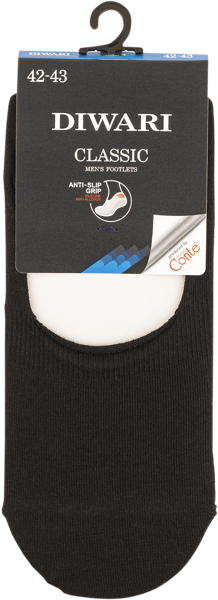 Изображение Подследники размер 27 мужские Конте 16С-17СП черные хлопок Конте СПА к/у, 1 пара