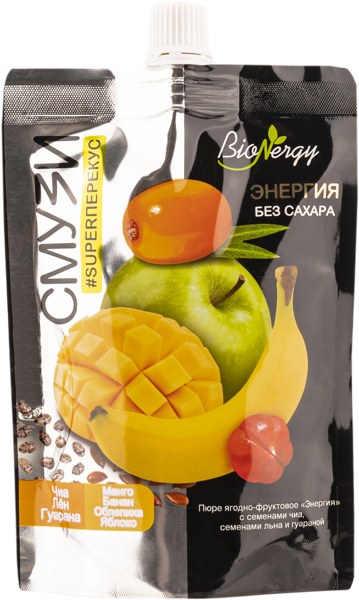 Изображение Смузи без сахара Биоэнерджи энергия чиа лен гуарана Сава Томская ПК пауч, 120 г