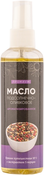 Изображение Масло подсолнечное оливковое Маслопродукт перец микс Маслопродукт п/б, 100 мл