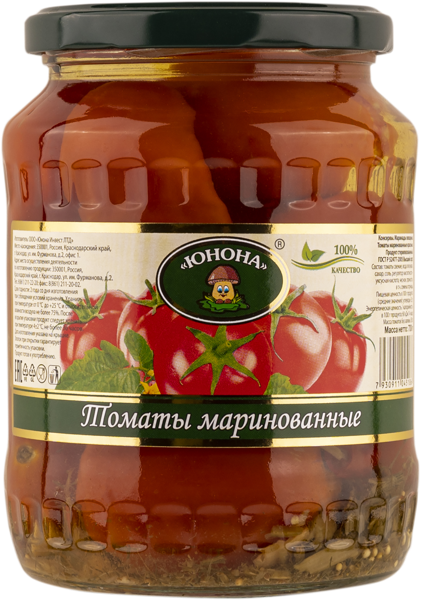 Изображение Томаты маринованные Юнона Юнона Инвест с/б, 700 г
