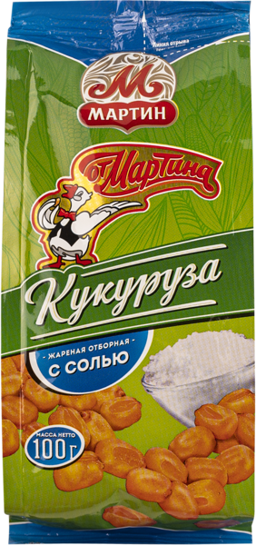 Изображение Кукуруза жареная От Мартина с солью отборная Мартин ООО м/у, 100 г