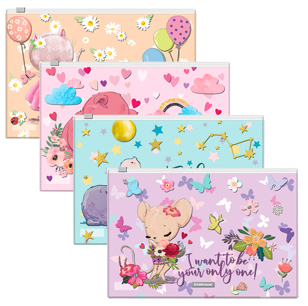 Изображение Зип-пакет пластиковый Эрих Краузе в5 кьют энималс Эрих Краузе , 1 шт