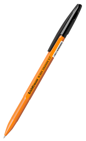 Изображение Ручка черная шариковая Эрих Краузе оранж стик r-301 Эрих Краузе , 1 шт
