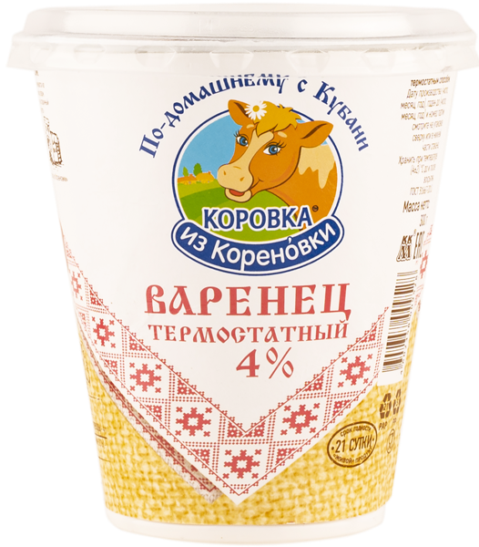 Изображение Варенец 4% Коровка из Кореновки термостатный Кореновский МКК п/б, 300 мл