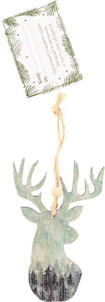 Изображение Елочное украшение 13см Игл Гифтс олень туманный лес Игл Гифтс , 1 шт
