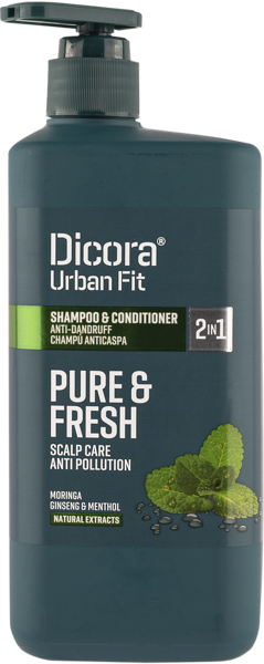 Изображение Шампунь мужской Дикора 2в1 чистота и свежесть Нувария Глобал п/у, 800 мл