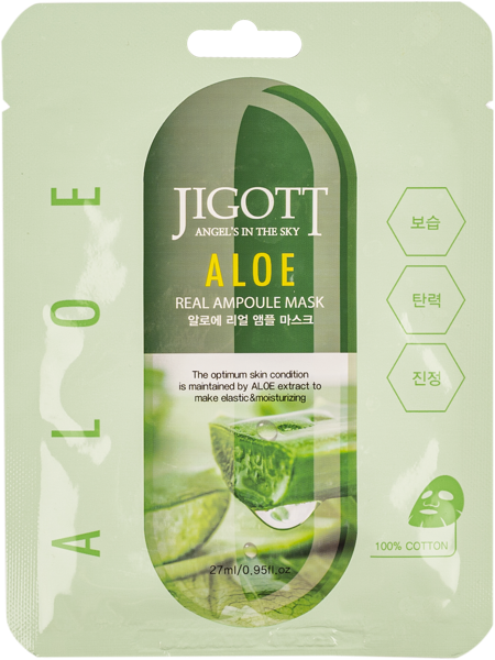 Изображение Маска увлажняющая для лица Джиготт алоэ ампульная Скинайн Косметик м/у, 1 шт