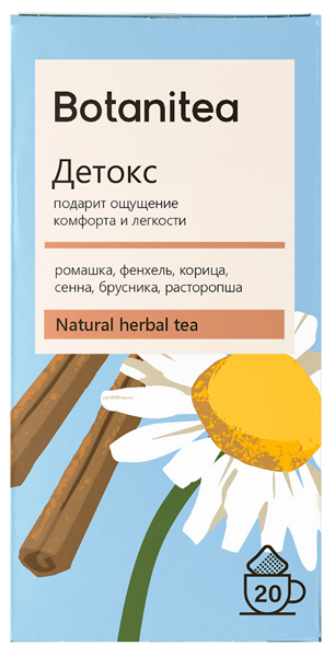 Изображение Чай травяной Биопрактика ботанити детокс Биопрактика кор, 20*1,8 г