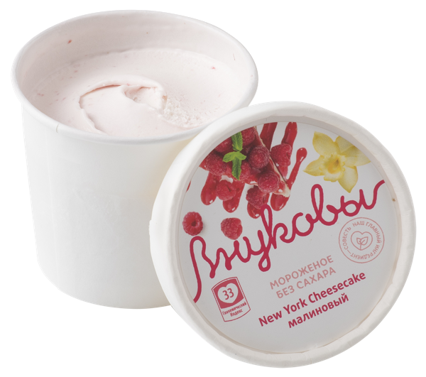 Изображение Мороженое г.Краснодар б/с Внуковы малиновый чизкейк ЭкоЖизнь к/у, 80 г