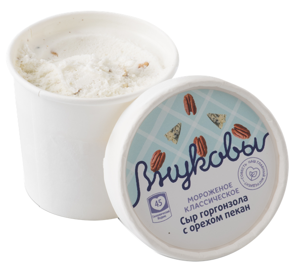 Изображение Мороженое г.Краснодар Внуковы горгонзола орех пекан ЭкоЖизнь к/у, 80 г