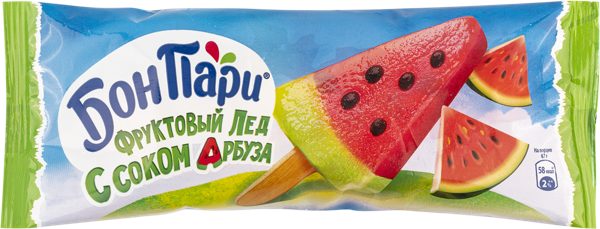 Изображение Фруктовый Лед эскимо Бон Пари арбуз Нестле м/у, 67 г