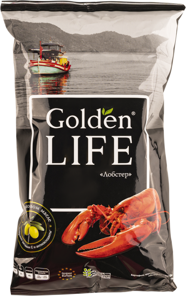 Изображение Чипсы картофельные Голден Лайф лобстер Москарт м/у, 90 г