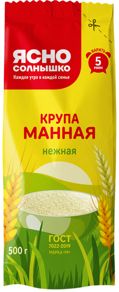 Изображение Крупа манная Ясно Солнышко Петербургский МК м/у, 500 г