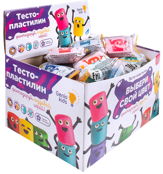 Изображение Пластилин для лепки Дженио кидс в ассортименте Дженио Кидс к/у, 1 шт