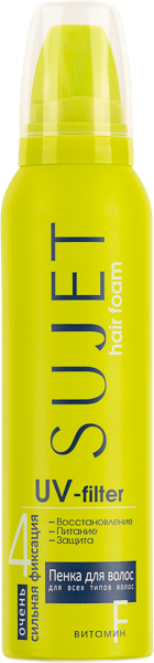 Изображение Пенка для волос оч силь фикс Сюжет ап филтер с витамином Сибиар ж/б, 160 мл