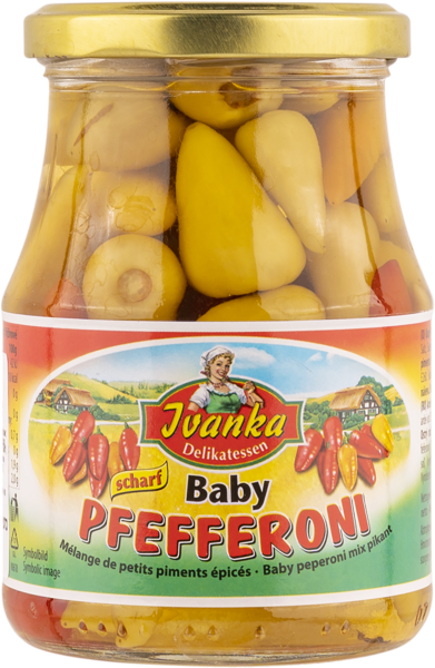 Изображение Перец Иванка пепперони бэби острый Сатко ООД с/б, 340 г