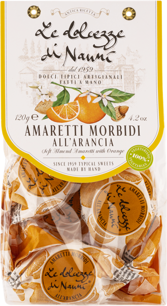 Изображение Амаретти печенье мягкое Дольчезе ди Нанни миндальное с апельсином Дольчезе ди Нанни м/у, 120 г